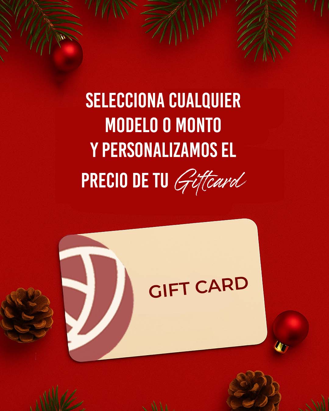 Personaliza el monto en tu Tarjeta de Regalo