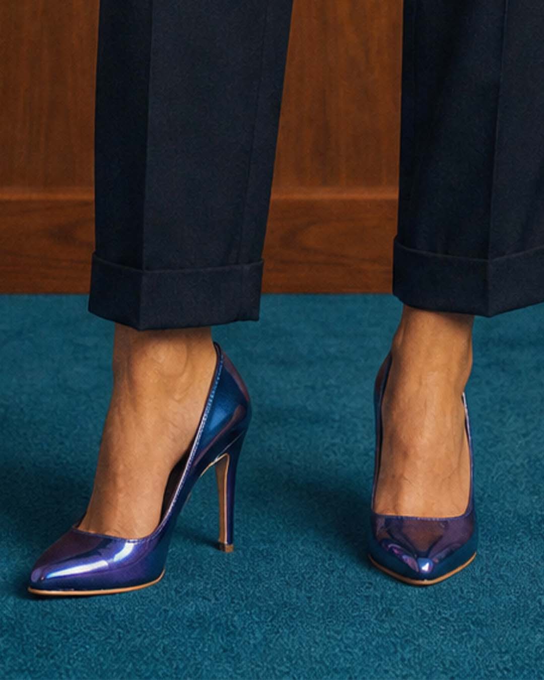 Pumps Azul Tornasol- Pre orden